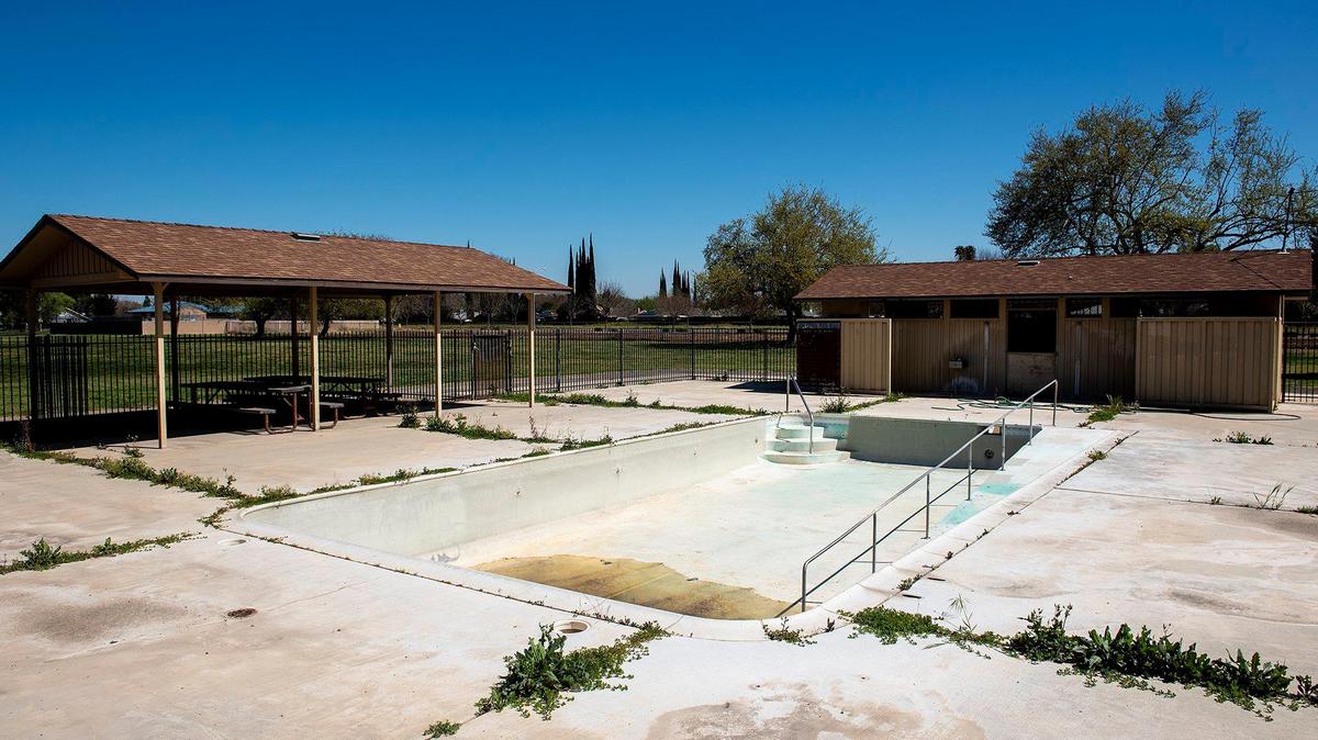 The pool at Ada Givens Park, located on Hawthorne Avenue in Merced, Calif., on Tuesday, March 22, 2022.