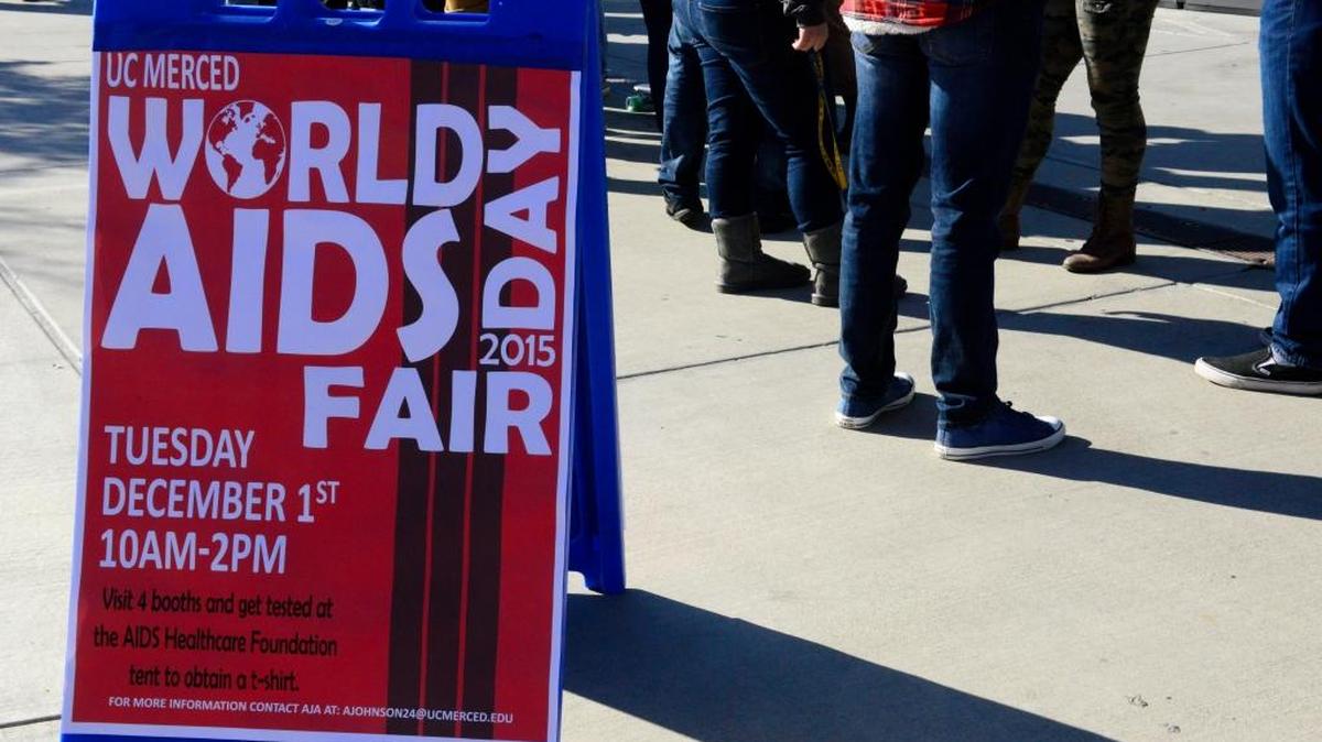 UC Merced takes part in World AIDS Day on Tuesday, Dec. 1, 2015, through a campus fair that includes free testing for students.