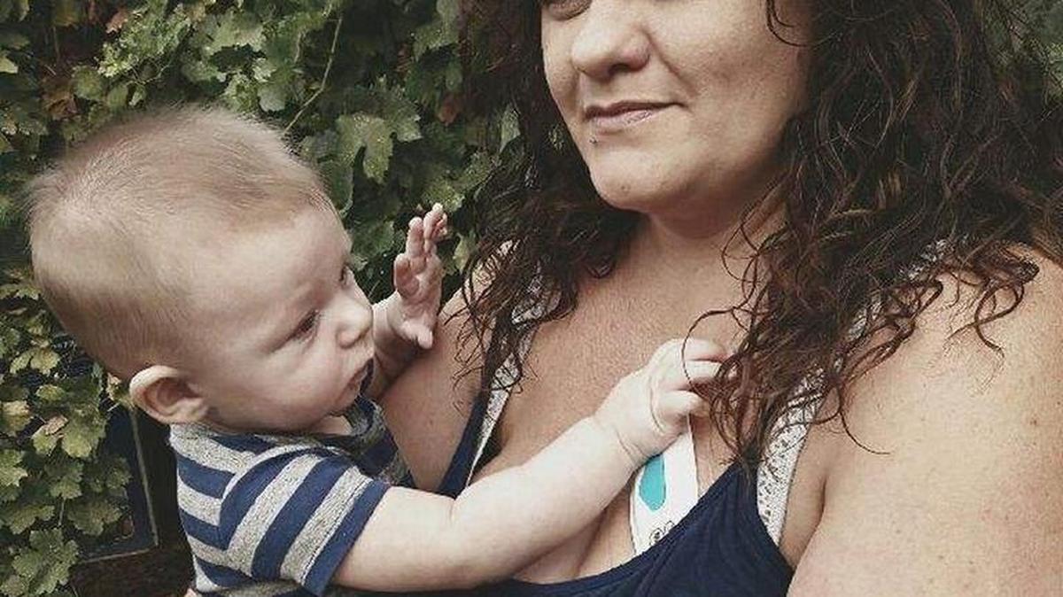 Cierra Shelton, 30, a mother of two from Merced insured on Medi-Cal with her 6-month-old son, Jackson Macy. It took Shelton nearly five months after being diagnosed with hypertension to find a cardiologist she could be referred to, and now she has a heart monitor to keep track of her heart.