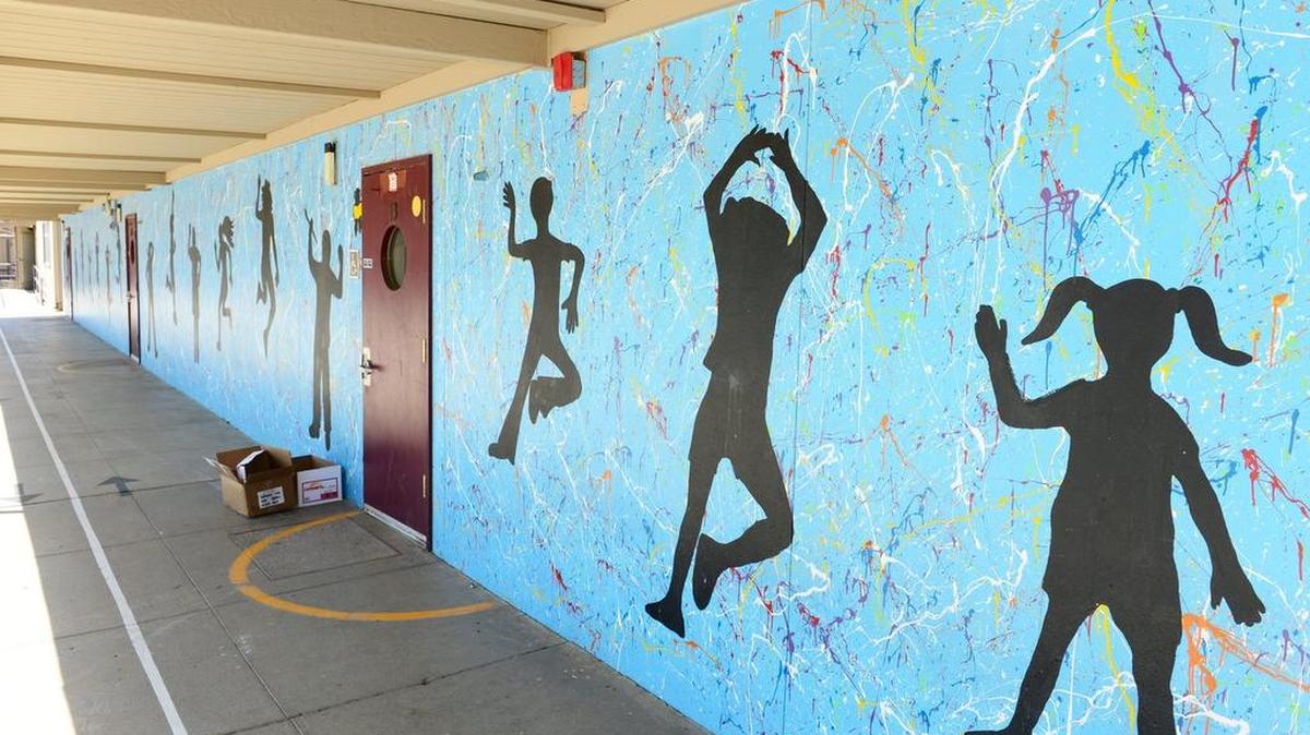
Boxes are set outside a classroom as teachers get ready at Fremont Elementary School on Thursday in Merced.
