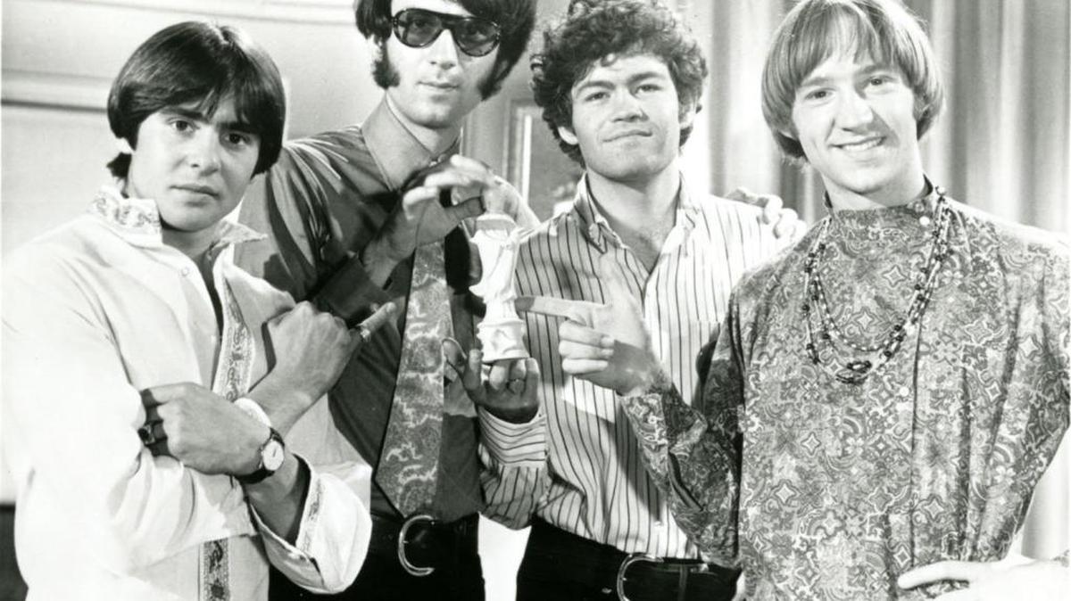 The Monkees in the ’60s were, from left, Davy Jones, Mike Nesmith, Micky Dolenz and Peter Tork.