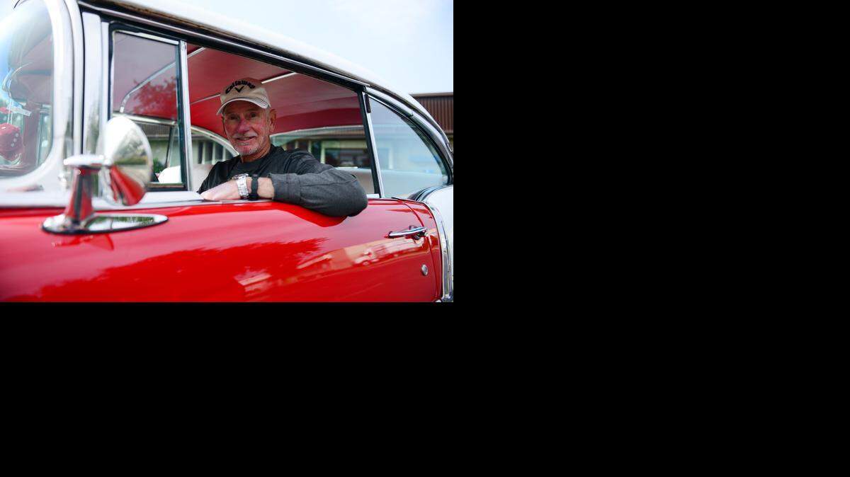 
John Hardy of Merced has a 1955 Chevrolet Bel-Air two-door hardtop that reminds him of his days as a high school student.
