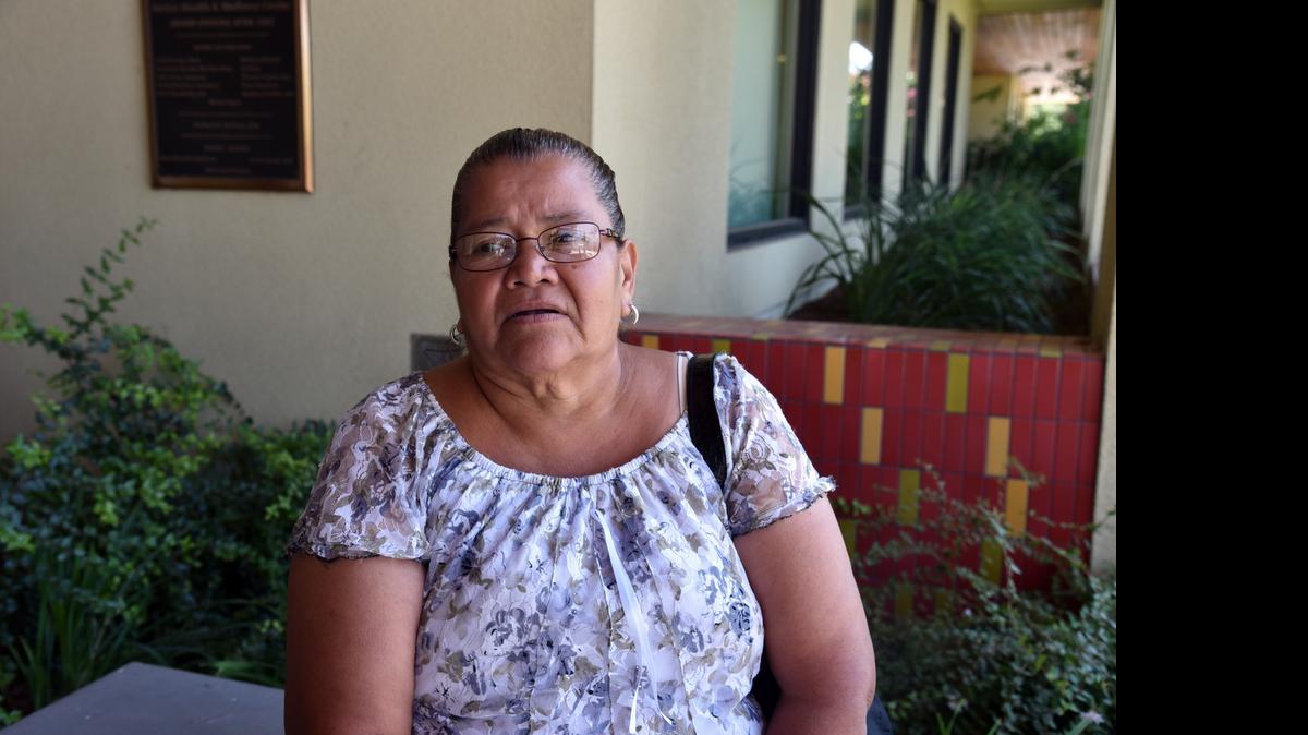 
Esperanza Gonzalez, 59, of Planada shares her concerns about diabetes management and food inconsistencies. Gonzalez is one of 12 women who attended a “Healthier Living” workshop at Golden Valley Health Centers in Merced on Wednesday, July 8. 
