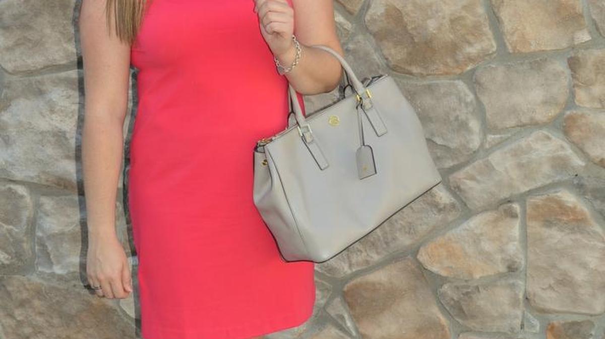 
This adorable coral dress, purchased at TJ Maxx, is ridiculously comfortable. 
