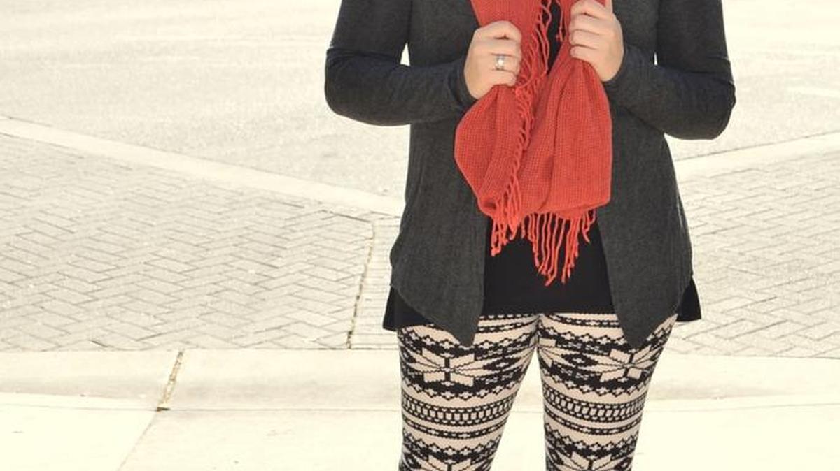These black and white printed leggings are from White Plum.