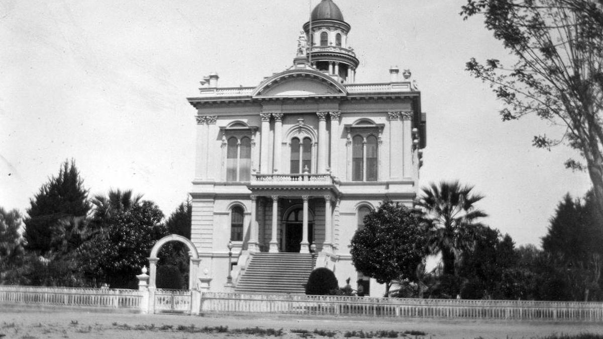 The Merced County Courthouse circa 1890, where the case of John L. Ivett’s murder was tried.