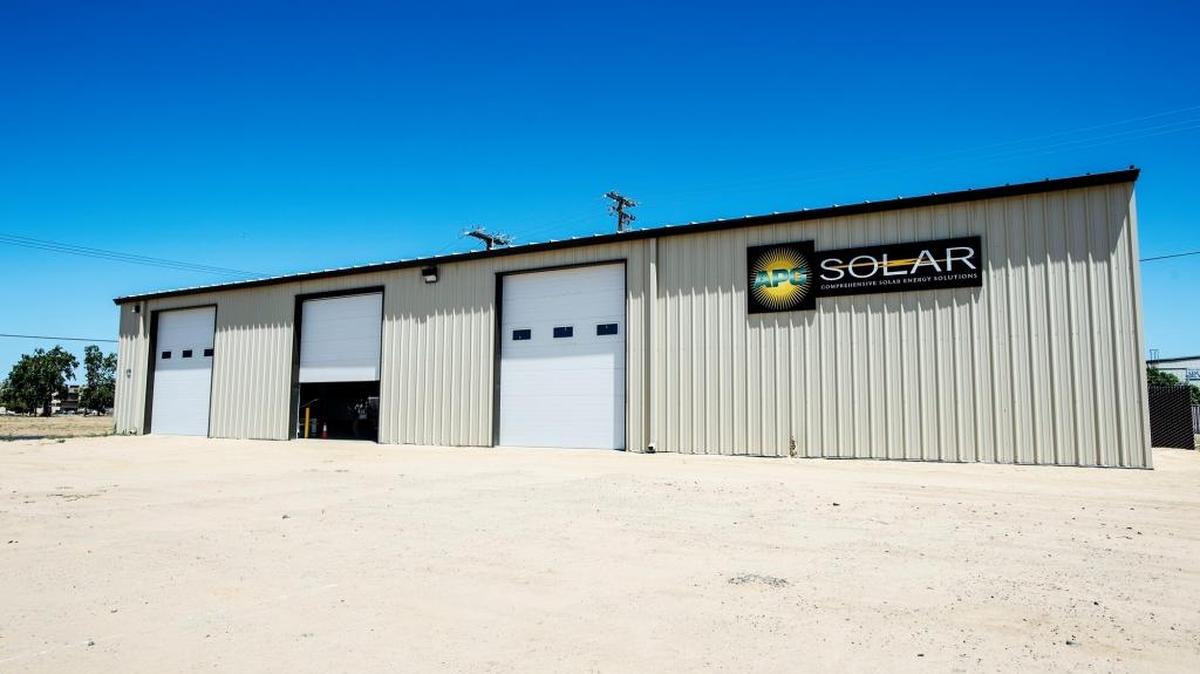
One of the current leaseholders APG Solar at the former Castle Air Force Base in Atwater in July. “The next big step is to try to identify someone in the private marketplace to develop the site and prepare it for the appropriate industry,” said Mark Hendrickson, director of the county’s Department of Commerce, Aviation and Economic Development.
