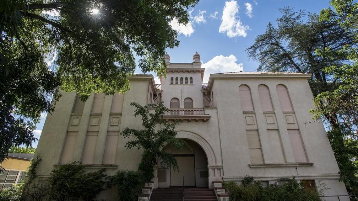 A building that once housed the Merced County High School as well as the Merced County Library sits vacant at 2125 M St. in Merced on Friday.