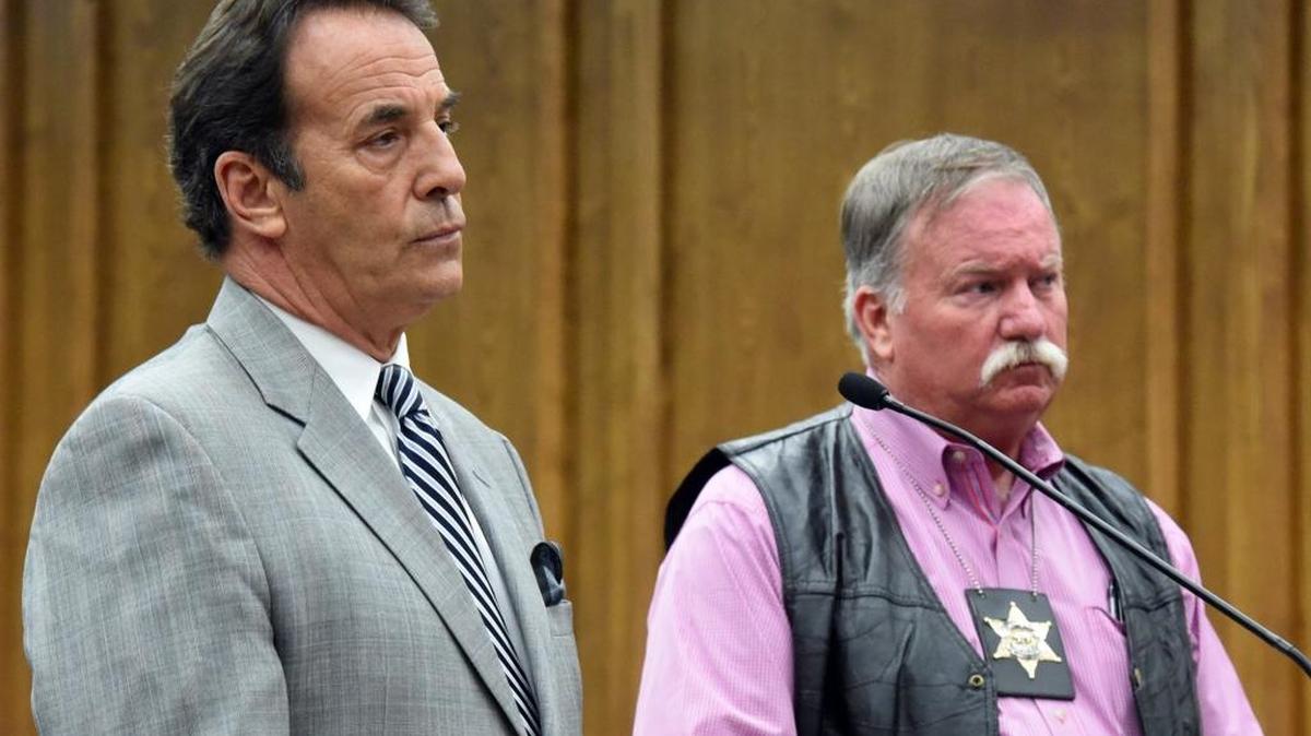 Merced County District Attorney Larry Morse II, left, and Sheriff Vern Warnke hear from the Board of Supervisors on Tuesday, April 25, 2016, when the two officials implored the board to put more money into law enforcement agencies.