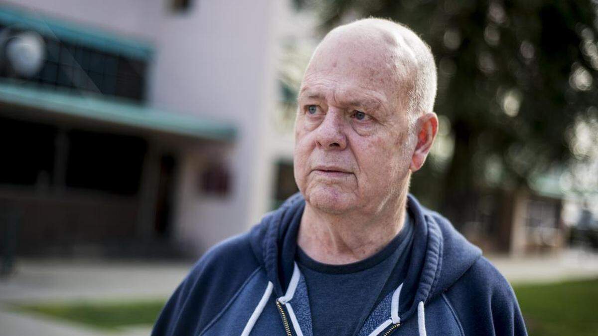 Merced resident Rick McMillion, 70, speaks about how the city has yet to replace the benches it removed from Bob Hart Square in Merced, Calif., on Wednesday, Feb. 14, 2018. The city removed the benches in 2014 in an effort to reduce panhandling and to prevent homeless from sleeping on the benches. McMillion opposed the removal of the benches back in 2014 and would like to see the city reinstall them in the square.