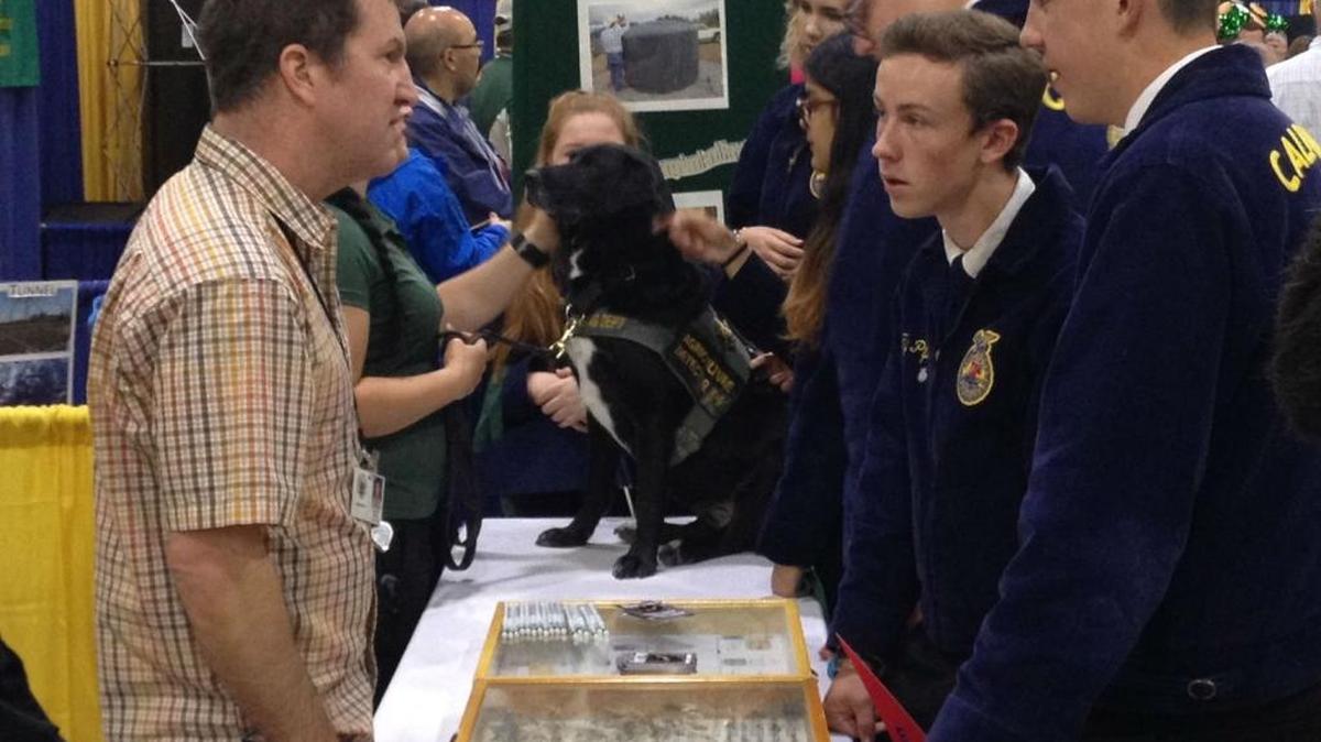 Students attending this year’s Future Farmers of America statewide leadership conference in Fresno get a chance to talk with experts on a variety of topics of interest to agriculture at the Fresno Convention and Entertainment Center in downtown Fresno. This is the last year the convention will be held in Fresno.