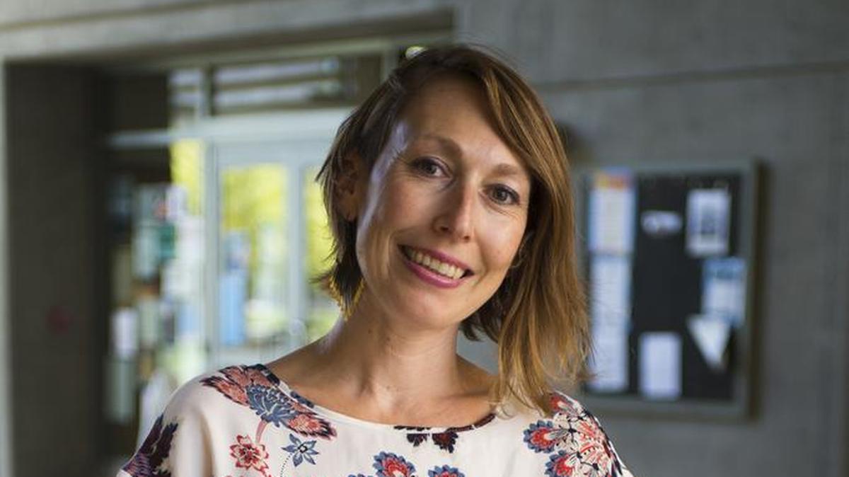 Assistant Professor in the School of Natural Sciences at UC Merced, Anna E. Beaudin, poses for a portrait at the Science and Engineering 1 building on Thursday, September 13, 2018.  She is recognized as one of the Merced Sun Star’s 20 Under 40 class of 2018.