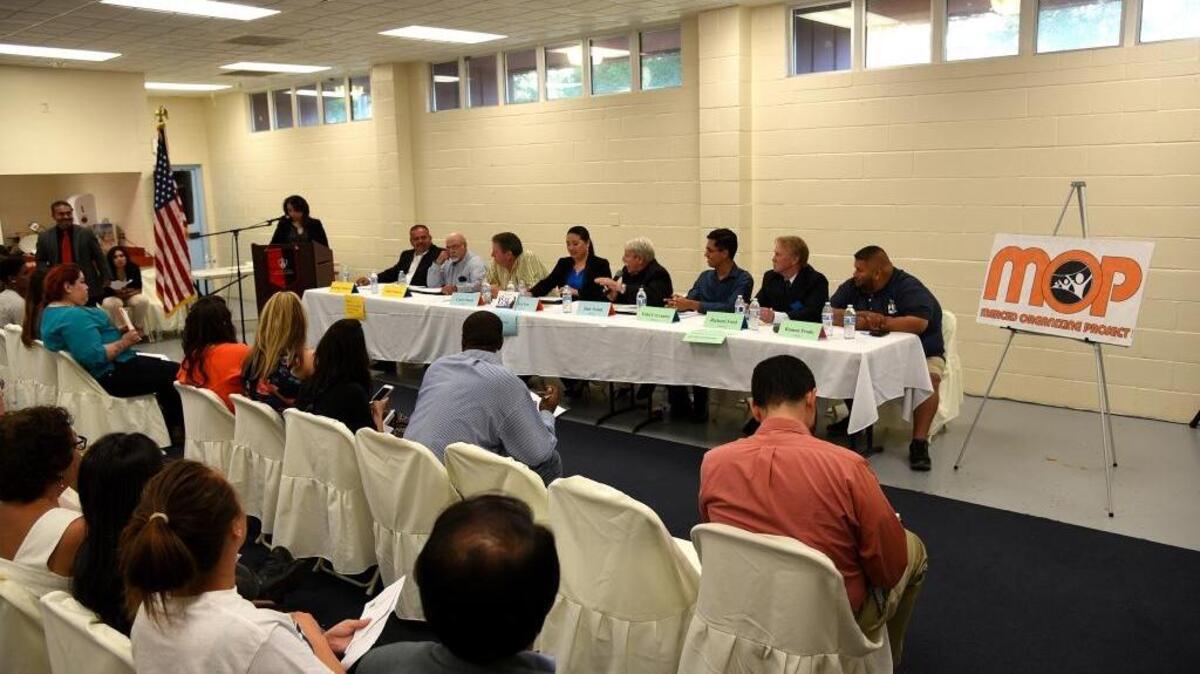 The Merced Organizing Project hosted the first candidate forum on Tuesday, April 5, 2016, for those vying for seats in Districts 1, 2 and 4 on the Merced County Board of Supervisors at Stephen Leonard Park.