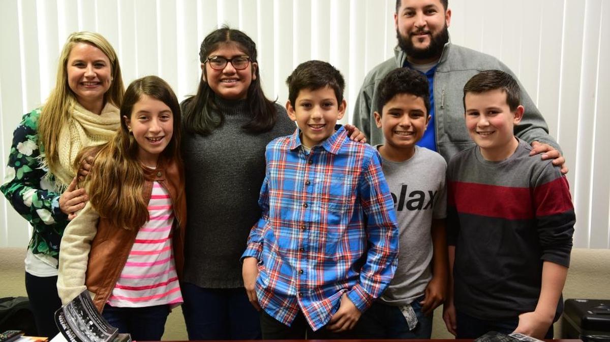 Ballico Elementary School teachers Kristi Abraham and Johnny Guillen will accompany students, from left, Marisol Mercado, Jocelyn Paz-Ortiz, Riley Dickey, Andres Mercado and Nathan Harding to the Envision Presidential Inauguration Leadership Summit, which includes the inauguration; the inauguration gala; museum and monument visits; and speaker sessions with leaders such as Gen. Colin Powell, Spike Lee, and 2014 Nobel Peace Prize laureate Malala Yousafzai and her father, Ziauddin Yousafzai.