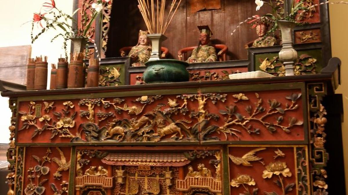 An altar from Merced’s former Tao temple is on display at the Merced County Courthouse Museum. The altar was built in 1875 and is the second-oldest in America.