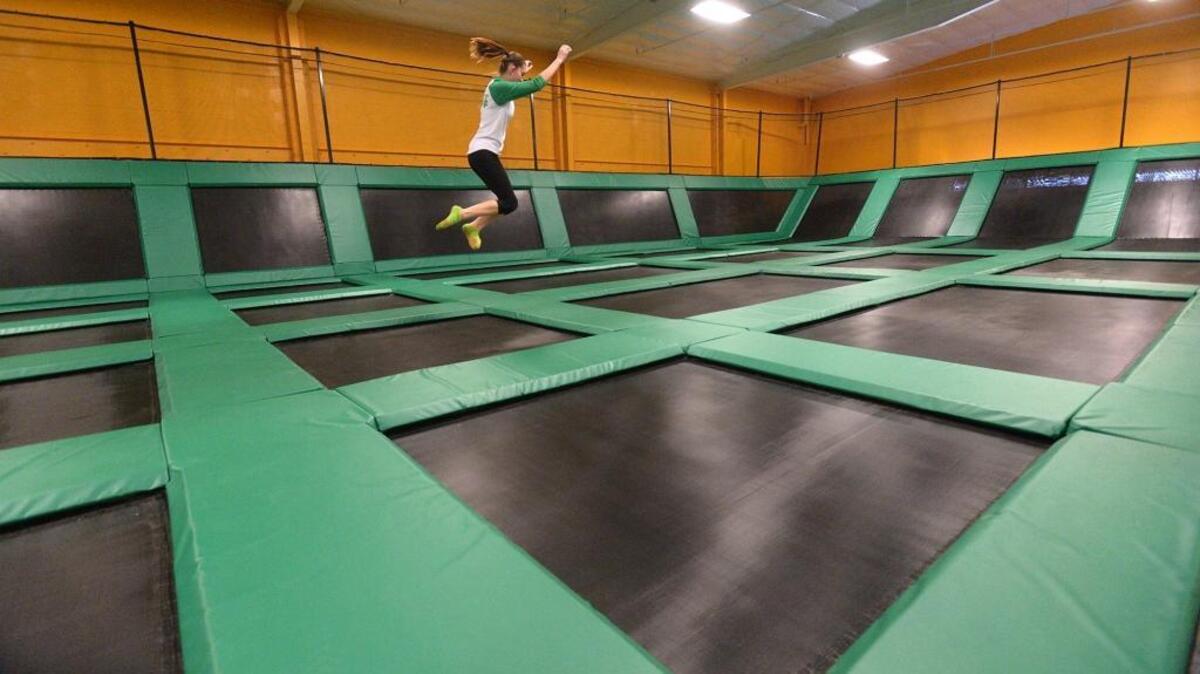 Katilynn Rogers, Rockin’ Jump ambassador, jumps in the main open jump court at the Modesto location, which opened in January 2015. Merced is set to get a location of its own.