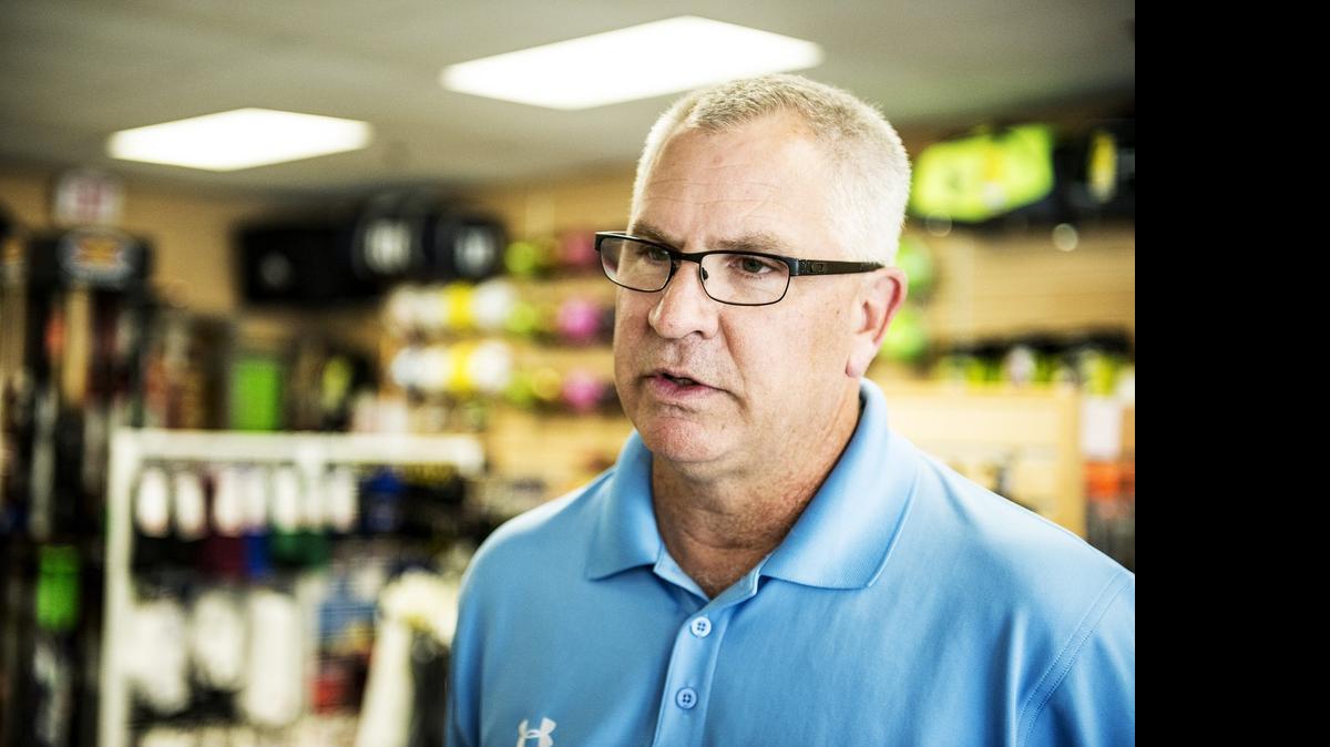 
Dan McNamara, owner of McNamara Sports, speaks about the impact the new minimum-wage bill would have on his business in Merced on Thursday.
