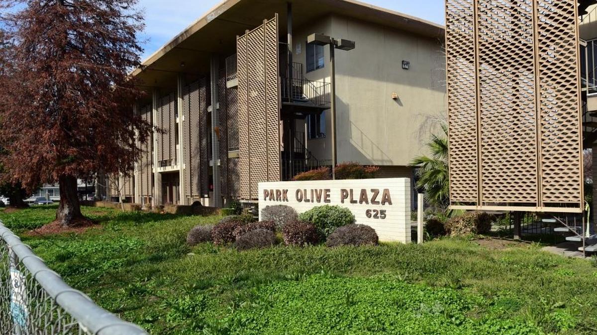 The empty buildings in Park Olive Plaza, seen here Monday, are set to be demolished in the coming months, the city’s staff has confirmed.