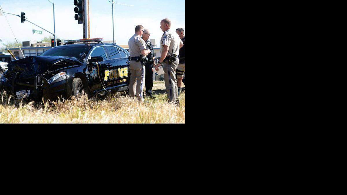 
Officer David Sarginson, 39, was knocked unconscious March 18 when his patrol vehicle collided with another car at East Bellevue Road and Granite Drive in Atwater.
