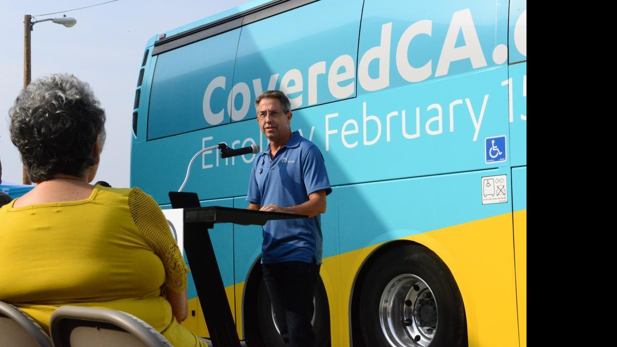 
Peter V. Lee, executive director of Covered California, announced the new rates for health insurance in the state.
