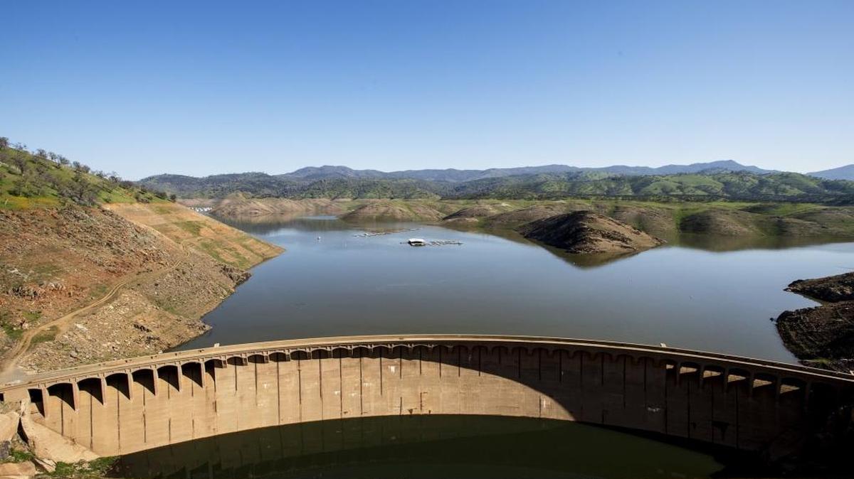 According to the California Department of Water Resources, Lake McClure, shown here on Thursday, is at 17 percent of its 1,024,600 acre-foot capacity.
