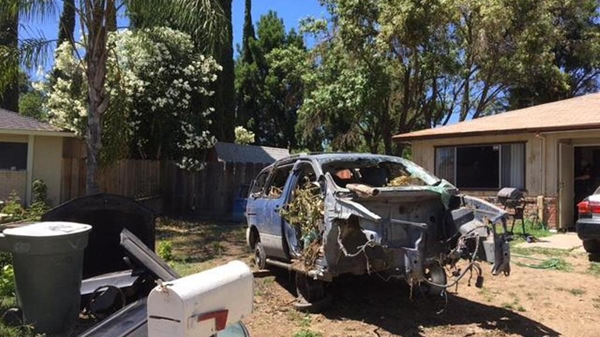 Merced police found multiple stripped vehicles earlier this week at a home on Pierre Court while helping with code enforcement. Two tenants were arrested and booked into jail on suspicion of auto theft.