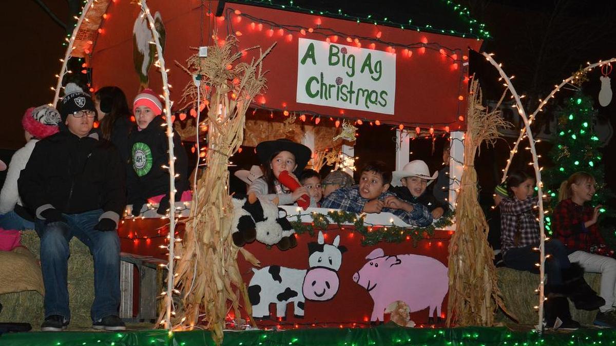 A float passes by during the Los Banos Chamber of Commerce Community Christmas Parade on Friday in downtown Los Banos.