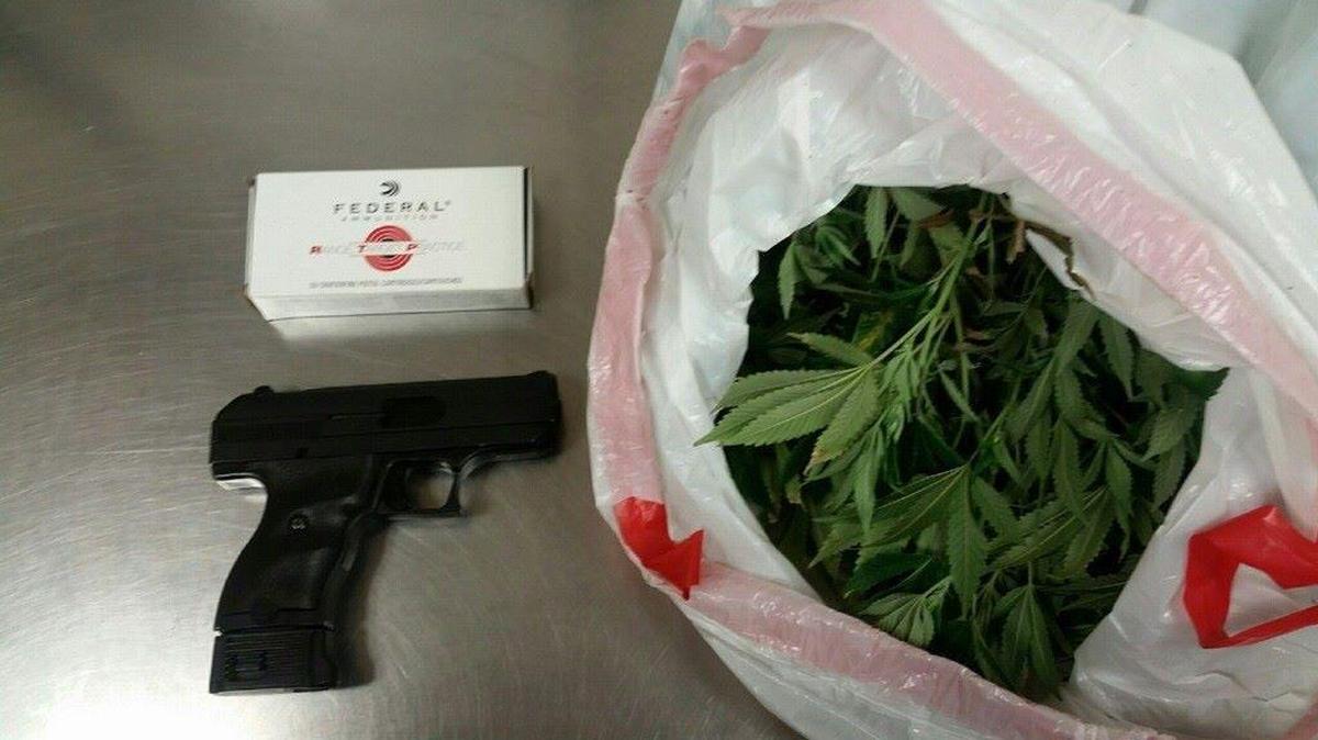 A 22-year-old Merced man was arrested Thursday after police said they found a loaded gun and marijuana plants inside his 20th Street home.
