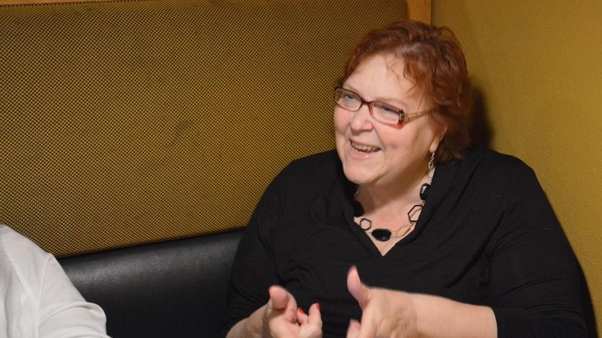 School board candidate Margaret Benton talks with supporters during an election viewing party Tuesday, Nov. 8, 2016, at Me-N-Ed’s in Los Banos. Benton had a commanding lead against incumbent Carole Duffy on Tuesday night.