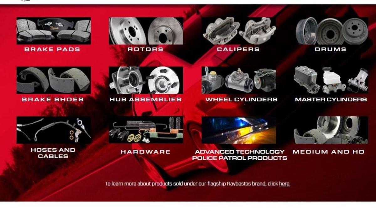 An image taken from the website of Brake Parts, Inc., shows many of the products it makes. The McHenry, Ill.-based company said Tuesday it will cut about 40 jobs from its plant in Chowchilla in order to become more competitive by moving production of calipers to Mexico.
