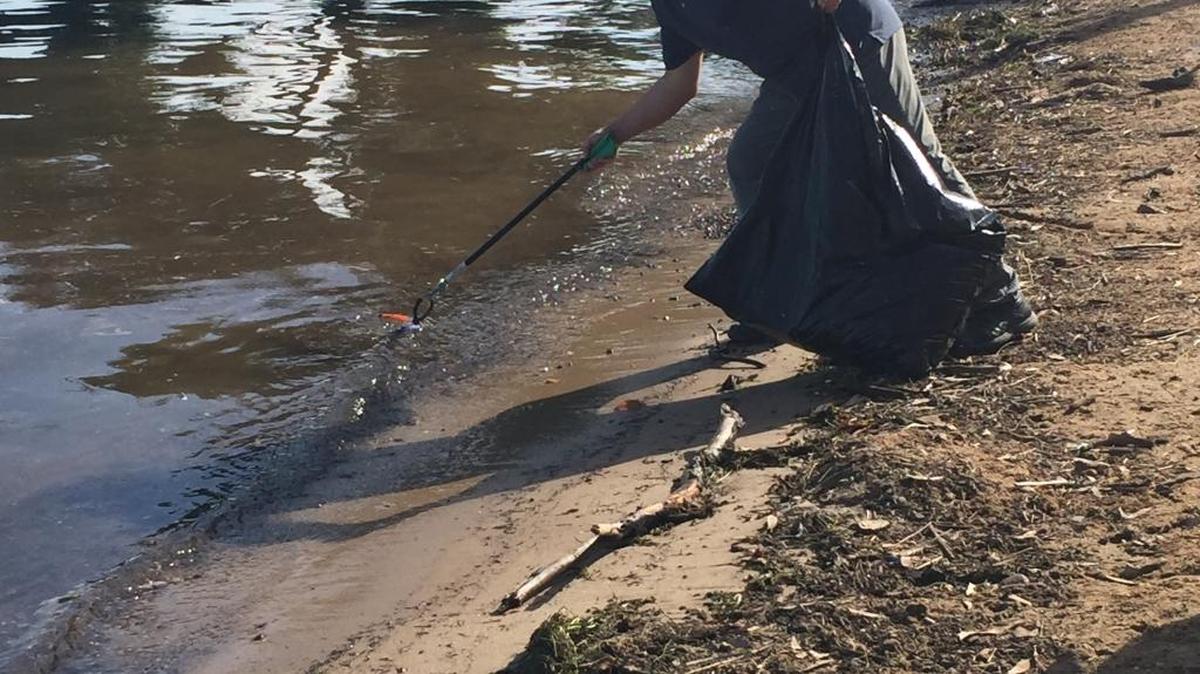 Vincent Salazar, 52, is a Merced resident and employee for Centurion Towboats who came out the morning of Saturday, July 16, 2016 to help remove garbage from Lake Yosemite.