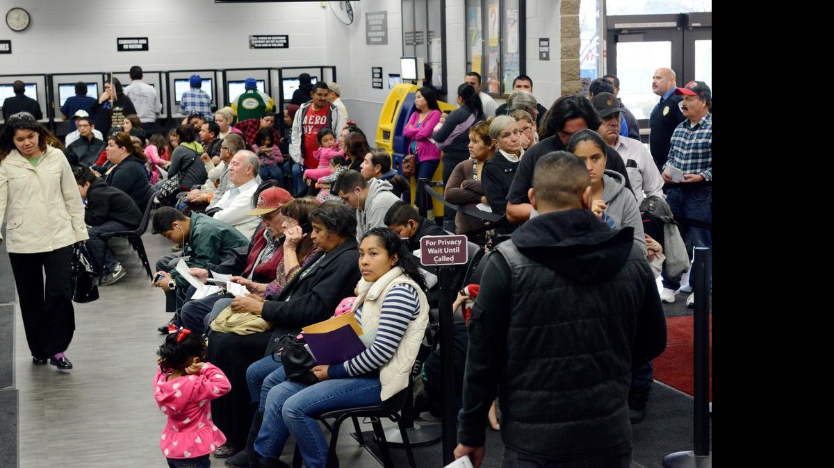 
Every seat was a full and a line formed out of the door of Merced’s Department of Motor Vehicles office Jan. 2, 2014, the first day undocumented immigrants could apply for licenses. Applicants now have a greater range of documents they can use to verify their identities.
