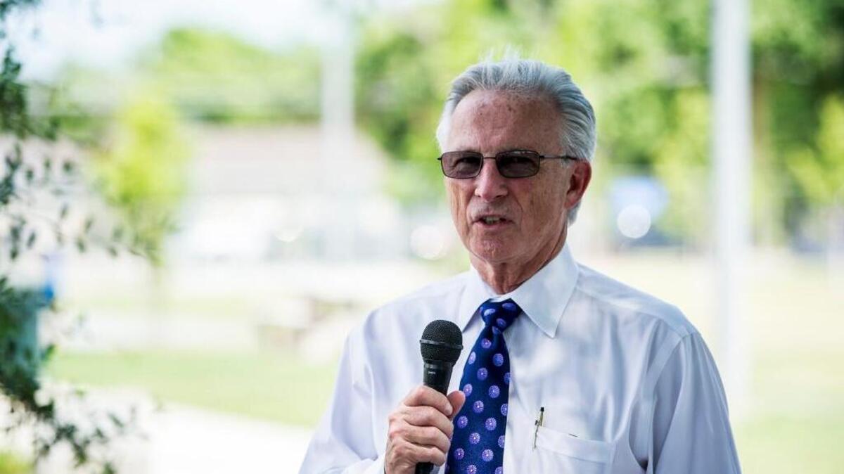 Merced City Manager John Bramble speaks during a dedication ceremony in Merced in June. A meeting set for 6 p.m. Monday will ask residents to share their ideas of traits that should be prized most in the next city manager as the City Council readies to interview candidates.
