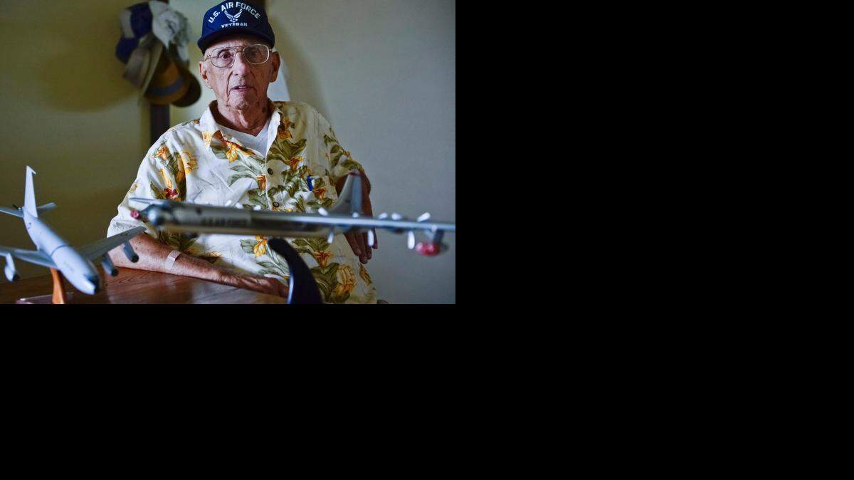 
U.S. Air Force veteran Judge Brown poses for a photo in his home in Winton on Tuesday, Oct. 14, 2014.
