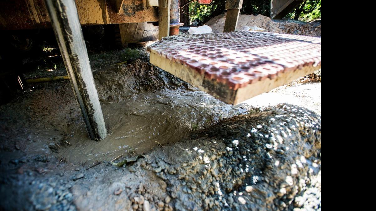 
A new residential well is dug by Calwater Drilling Co. at a home on Belmira Road near Atwater in June. In the fourth year of the state’s severe drought, domestic wells in the unincorporated parts of Merced County are drying up quickly. 
