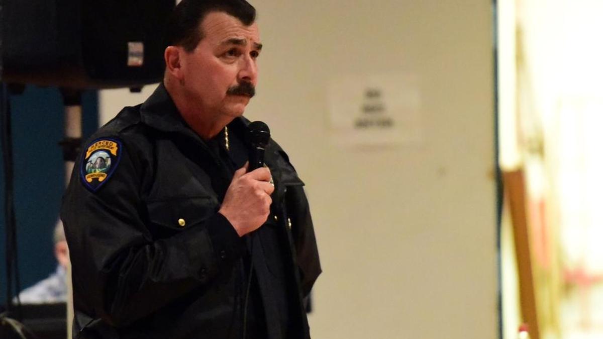 Merced Police Chief Norm Andrade speaks during a town hall-style meeting in Merced on Thursday. He’s set to give the 2016 crime statistics during the next meeting of the City Council on Tuesday.