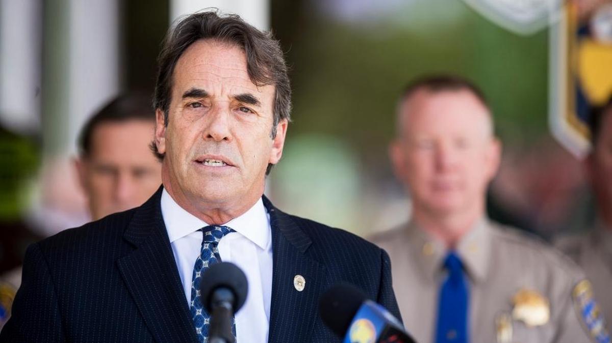 Merced County District Attorney Larry D. Morse II says he was “walled off” and not involved in the evaluation of a case last year in which drugs and guns were found at apartment co-owned by his wife. Morse’s son, Ethan, also was questioned in connection with the case. Morse said it’s not a conflict of interest for his office to prosecute the case. Morse is pictured here May 10, 2017, a news conference in Atwater.