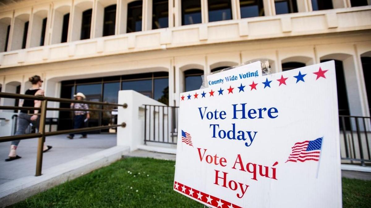 Voters enter the Merced County Administration Building on Tuesday, June 7, 2016.