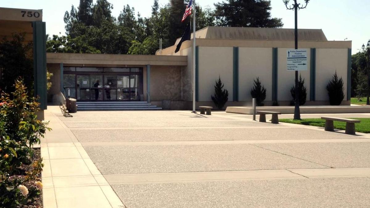 Atwater Police Station and City Hall on Bellevue Road.
