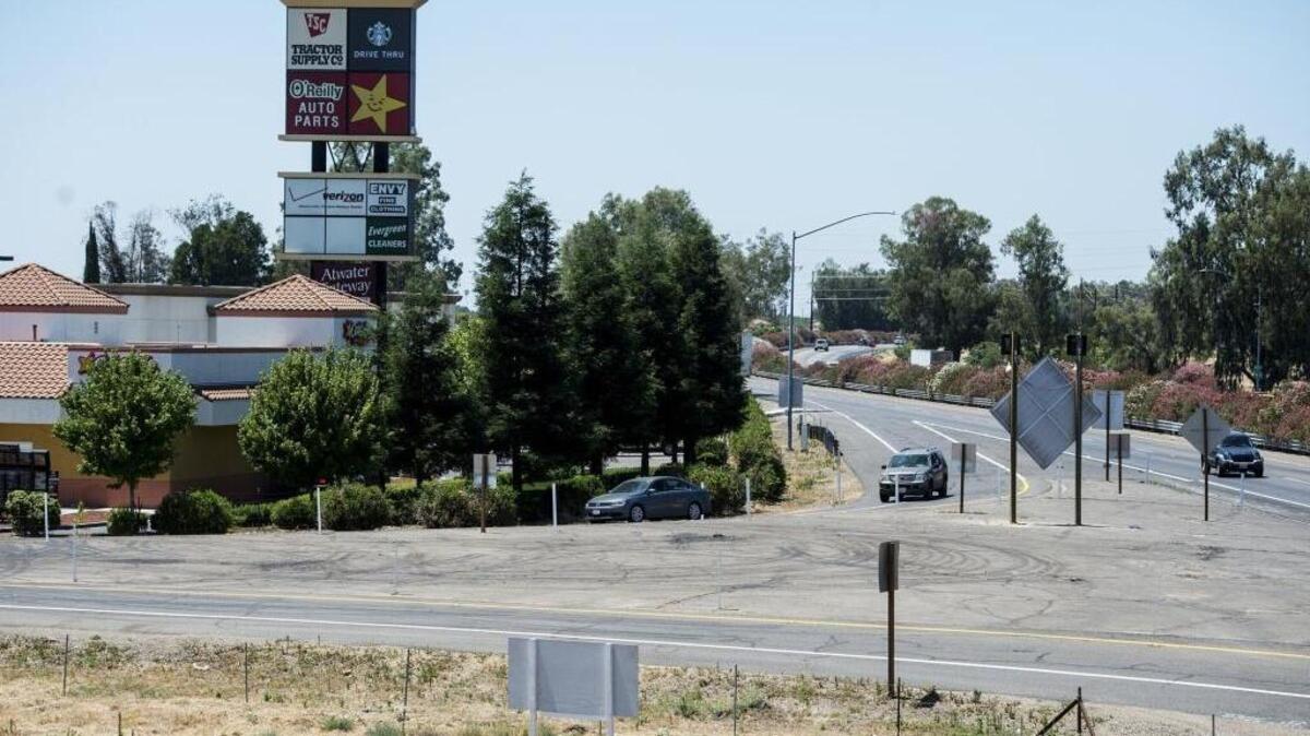 Motorists take exit 195 for Applegate Road off of southbound Highway 99 in Atwater, Calif., on Friday, June 23, 2017. The exit reopened after being closed for about a month following a fatal tanker truck crash and explosion.