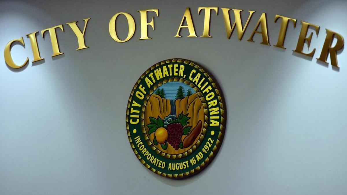 The Atwater seal as it appeared Thursday, Dec. 15, 2016, in the council chambers.
