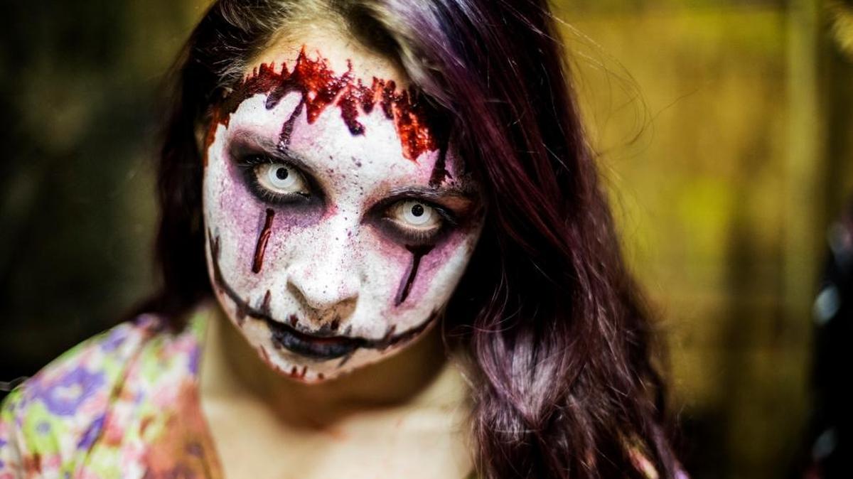 Kayla Shock, 17, of Turlock, at Frightmare Farms in Plainsburg on Thursday, Oct. 22, 2015. This is Shock’s first year working at Frightmare Farms.
