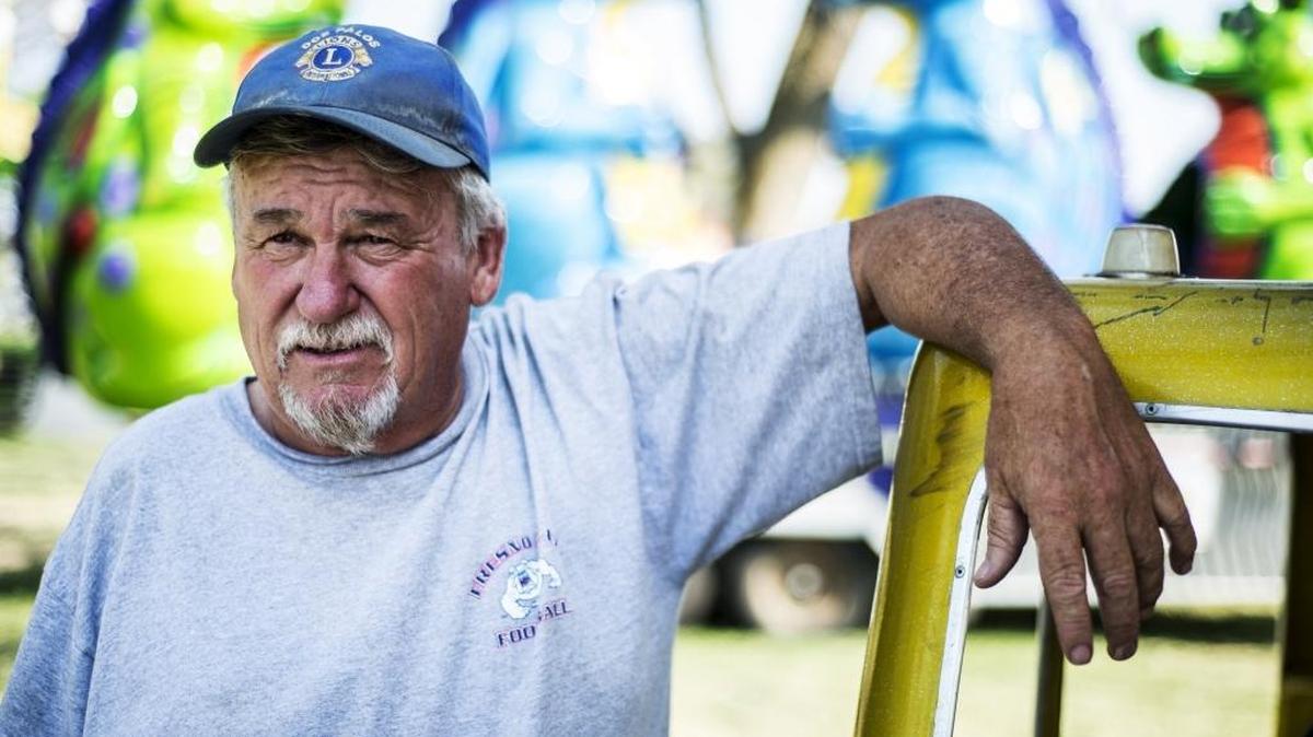 
Dos Palos Lions Club President and event organizer Donald Vincent, 60, speaks Wednesday about the upcoming Cotton Festival at O’Banion Park. The festival will run from 5 p.m. to midnight Thursday and Friday and noon to midnight Saturday and Sunday.

