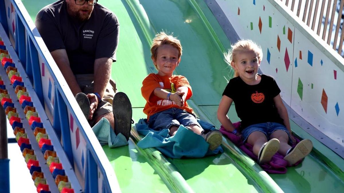 People enjoy the Sweet Potato Festival in Livingston in 2015.