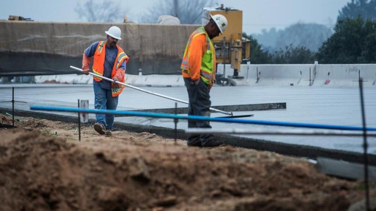 Construction continues on the $336 million Atwater-Merced Expressway Project along Highway 99 in Atwater, Calif., about a year ago. The project is set to have a ribbon-cutting this month.