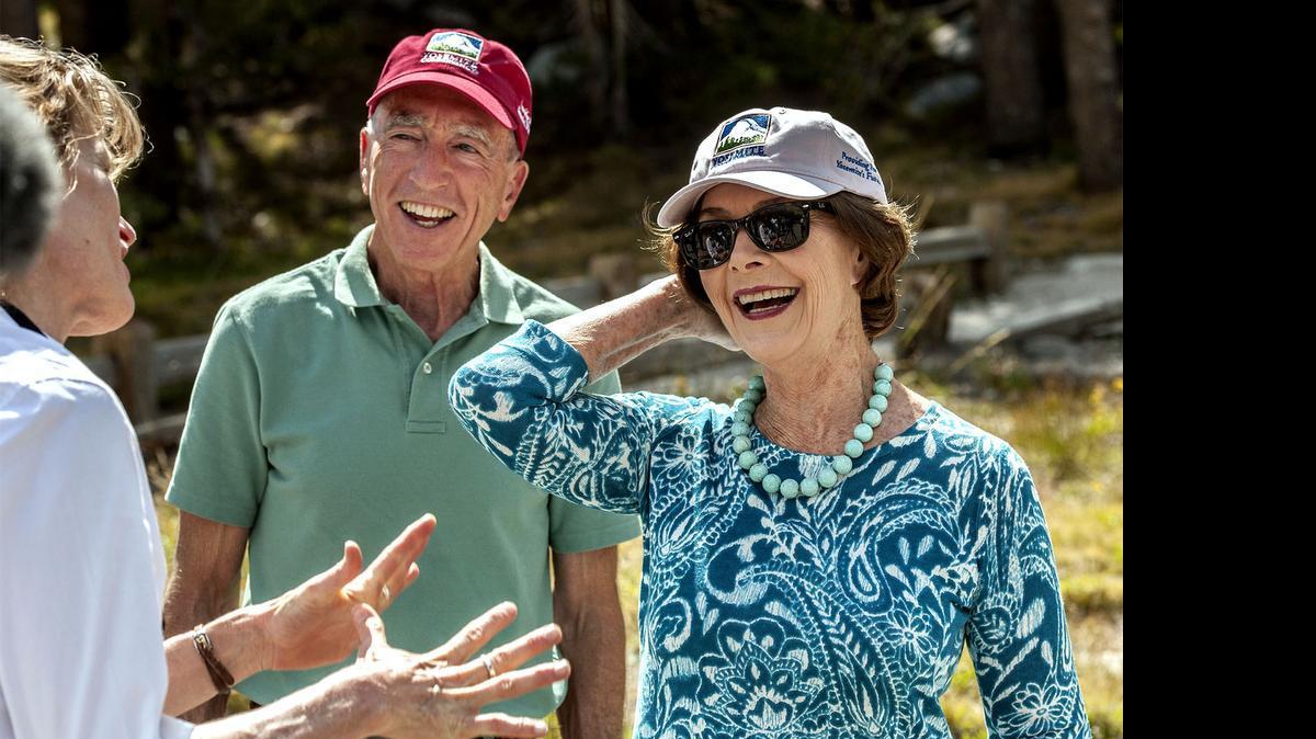 
Tioga Road Rededication Ceremony-- Former First Lady and NPS Centennial Co-Chair Laura Bush was the honored guest at the historic ceremony Tuesday (07-28-15) commemorating the 100th anniversary of the original dedication of the Tioga Road. Mrs. Bush is an avid National Park supporter and was joined by National Park Service and Yosemite Conservancy officials at the ceremony yesterday. Photo by Al Golub/Yosemite Conservancy.
