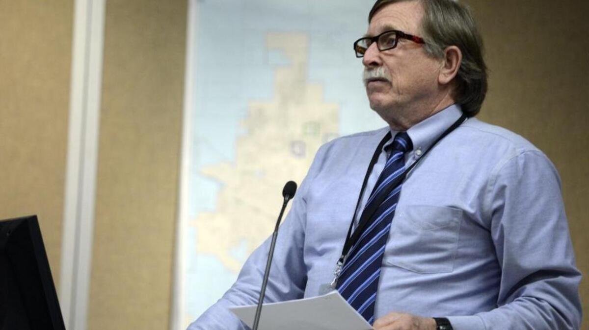 Finance Director Brad Grant speaks during the Merced City Council meeting Tuesday.