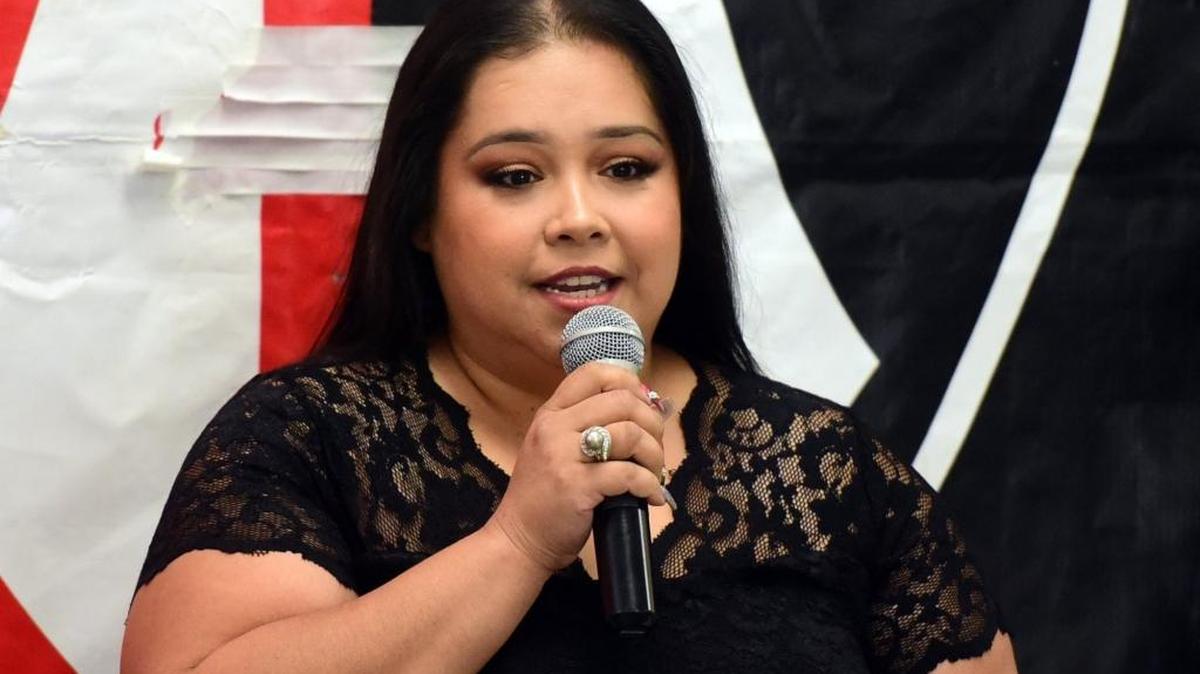 Jessica Espinoza Kazakos speaks at the Latina Women’s Luncheon at Stephen Leonard Park on Friday, March 31, 2017.