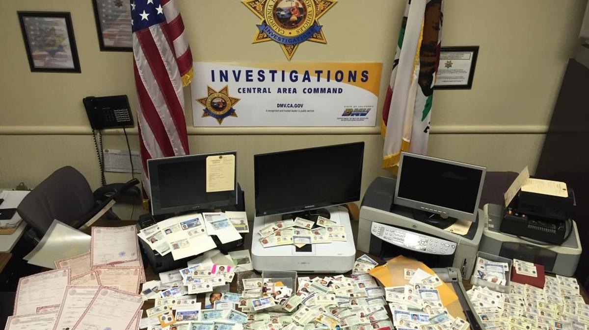 Investigators seized more than 300 completed counterfeit documents, including Social Security cards, insurance cards, foreign election cards, birth certificates, U.S. Permanent Alien cards, and driver’s licenses from other states and countries, officials said.