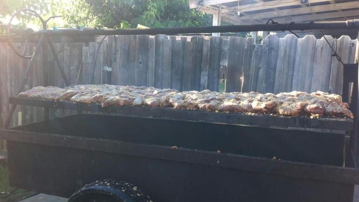 A photo of the barbecue grill and trailer that was stolen from Club Mercedes in Merced. The grill was returned to its owners Monday, Feb. 29, 2016, a week after it was reported stolen. (Photo courtesy of Ben Esquivel)